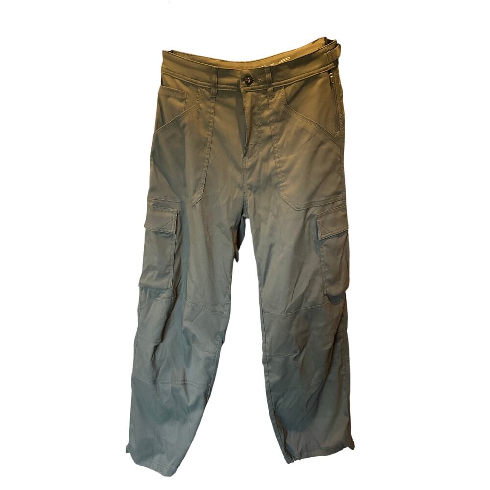 prAna Women’s Hiking Cargo Pants Size 6/29 Green High Rise Relaxed Outdoor Trail - Picture 2 of 11